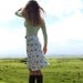 Womens Skirt - Aline Knee Length - Organic Cotton Floral Print - Eco Friendly - Organic Clothing