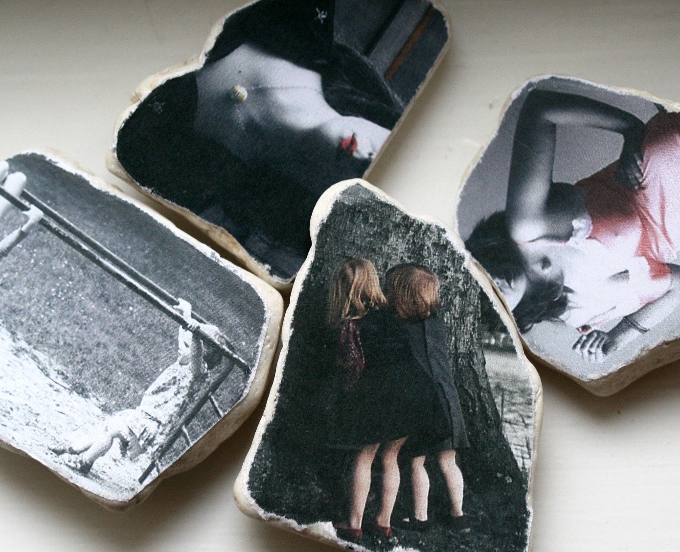 Your Personal Photograph Custom Altered for Vintage Effect and Mounted on Stone