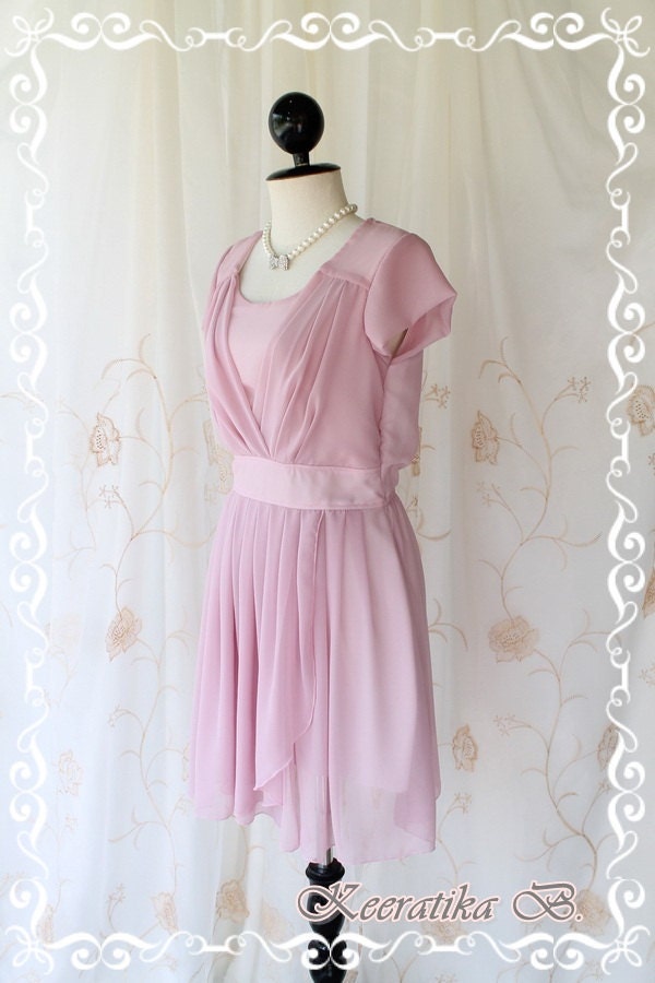 Beautiful Song - Sweet Feminine Ice Cream Sherbet Purple Pastel Softy Pleated Dreamy Lady Casual Dress Romance