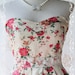 A Lovely Queen III - Strapless Classic Cocktail Dress Light Gold Playful Glamorous Floral Print Party Prom Wedding Bridesmaid Puffed Skirt