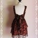 A Party Limited - Fantastic See Through Brown Fabrics Velvet Black Floral Deep Back Bow Tie Party Prom Wedding Bridesmaid Cocktail Dress