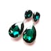 Angelina Jolie's Inspired Extra Large Emerald Green Swarovski Crystal Post Earrings