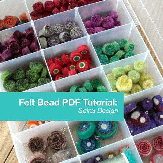 PDF Felt Bead Tutorial - Spiral Design