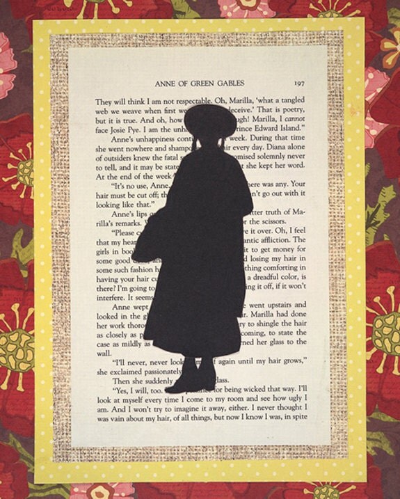 Items Similar To Anne Of Green Gables Silhouette Print On Etsy