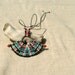 Mayan micro macrame necklace with red coral beads