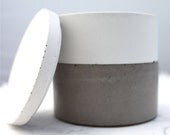 Large Stacking Concrete Sugar Bowls. Large Stacking Salt Cellars. Stacking Spice Containers