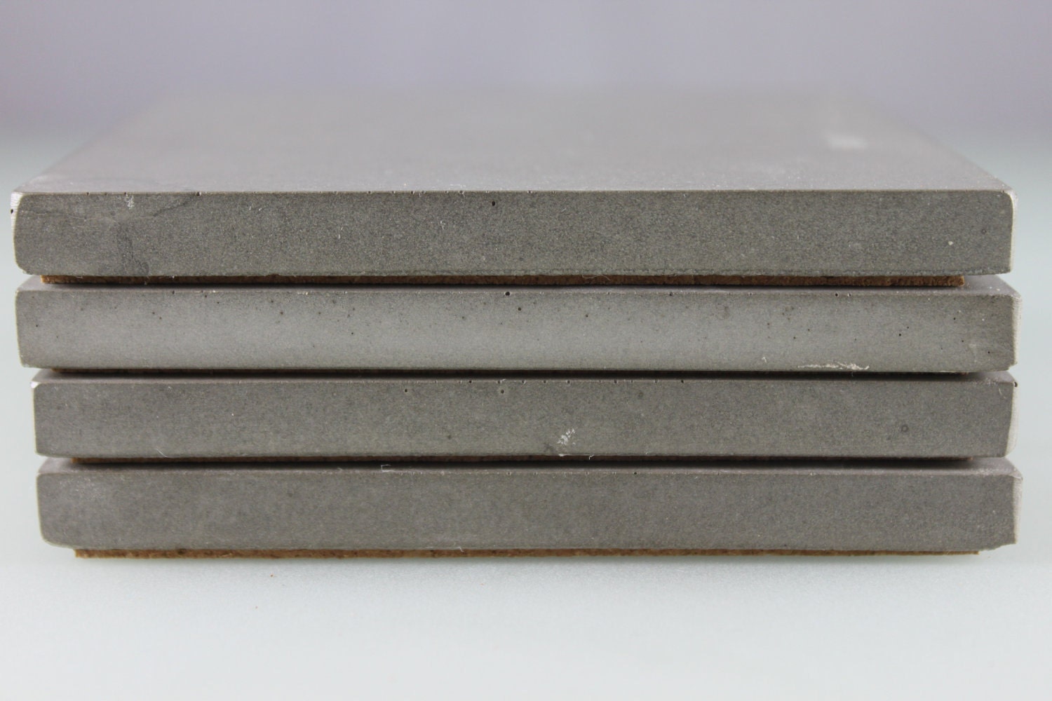 Refined. Square. Natural. Gray. Concrete. Coaster.