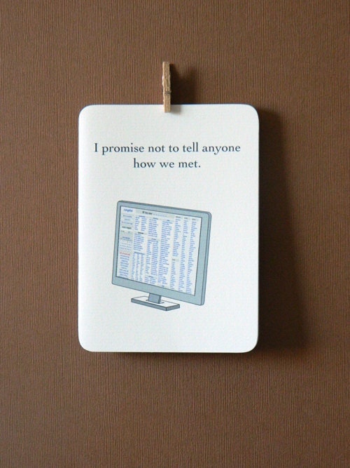 I Promise Not to Tell Anyone How We Met-Funny Love Card-Craigslist