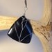 Black Dog Onyx Witch Gypsy Wire Wrapped Stone  Necklace