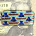 Money Clip - Dichroic Fused Glass - Copper and Black Halo Dot with Gold Green and Blue Tones