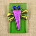 Dragonfly Dichroic Pin AND Pendant - Lime Green Hot Pink Gold & Blue Fused Glass