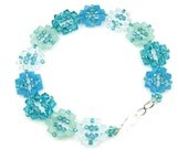 SALE Teal Crystal Woven Bracelet