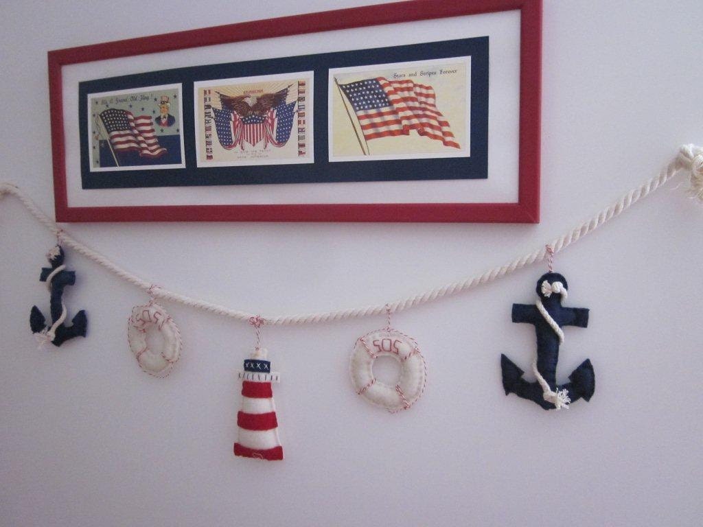 Reserved Listing for Tariq Alabdooli - Nautical Garland - Anchor, Life Preserver and Lighthouse