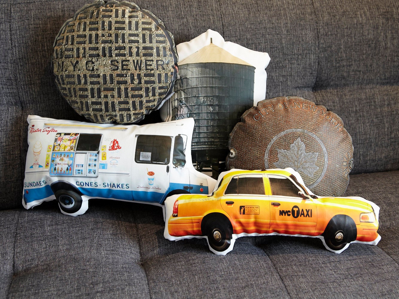 Mister Softee Ice Cream Truck Printed Pillow