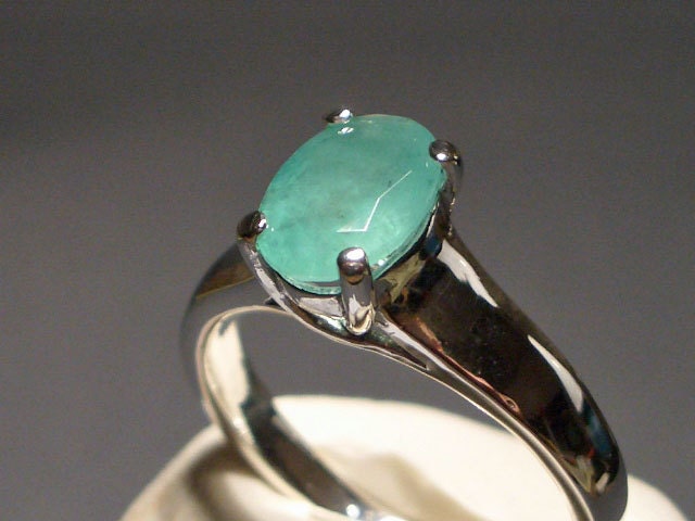 Sterling Silver Emerald Ring 6347 SALE