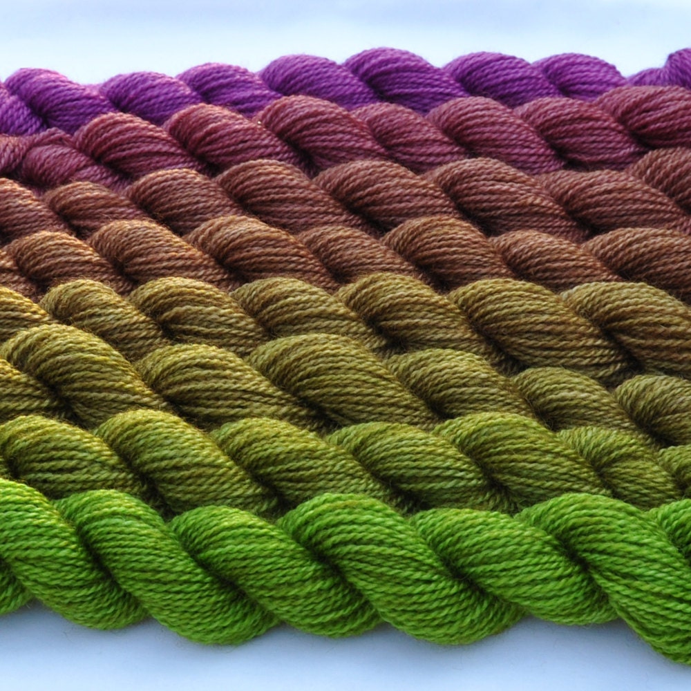 Orchid to Botanical Green Color Bridge Yarn Set