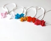 Claire Tiny Felt Bow Headbands- Set of Four- Choose Size