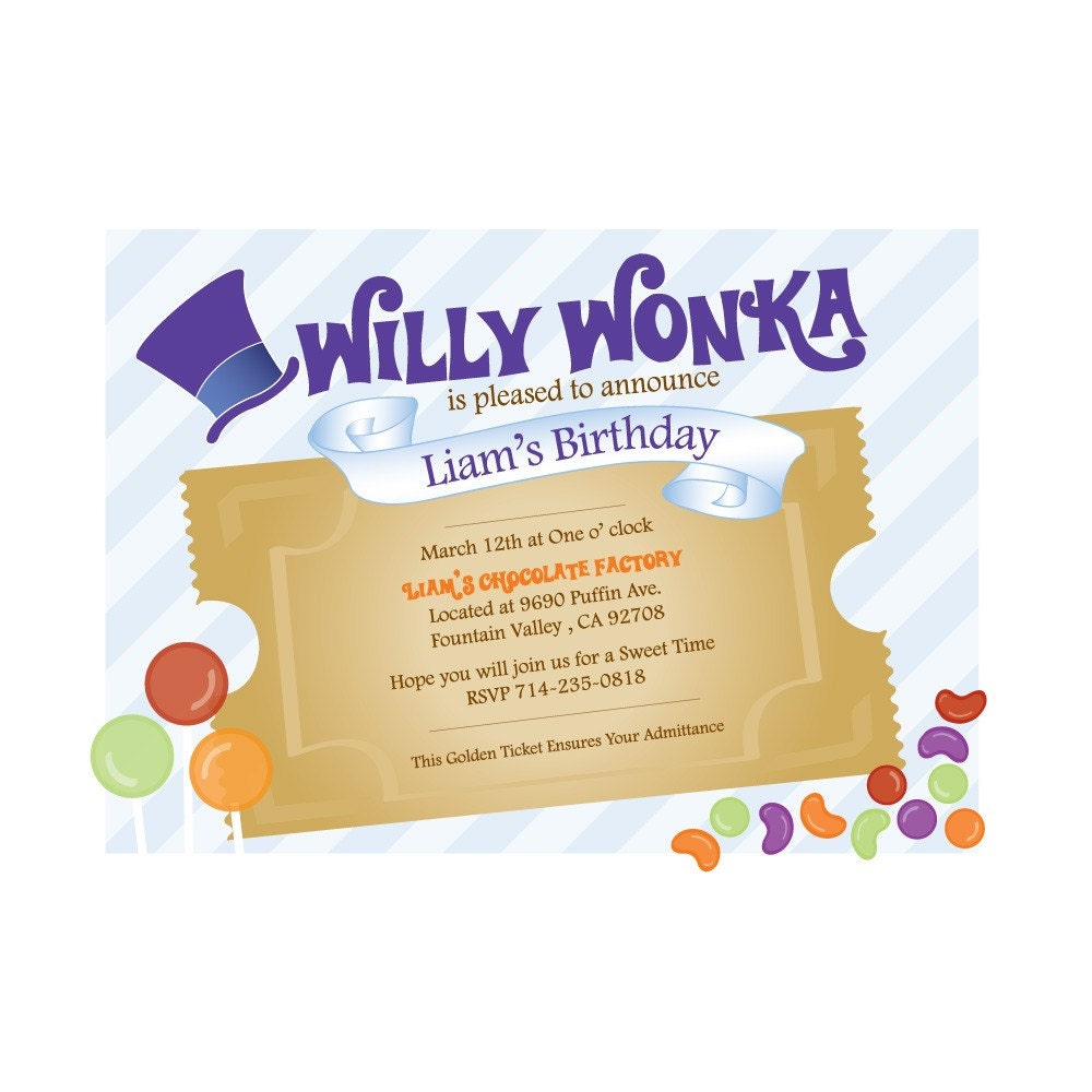 Printable Party Collection - Willy Wonka Party Theme Il_570xn