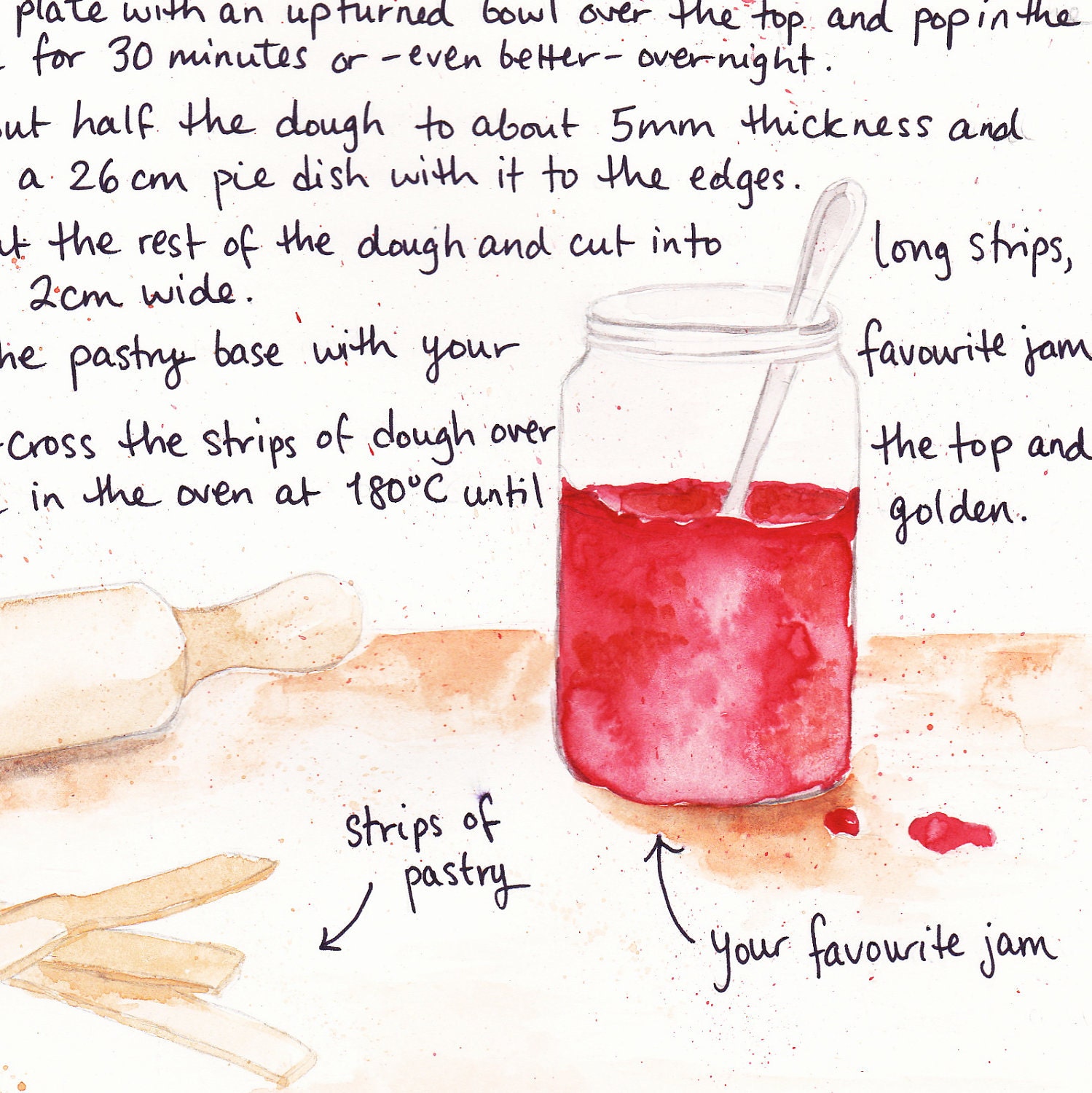 Your Favourite Jam Crostata Illustrated Recipe