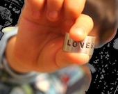 Hey Lover.  Hand-Stamped Unisex Ring