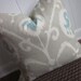 Ikat pillow cover, designer fabric both sides