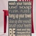 Bathroom Rules Subway Art Typography Word Art Handpainted Wooden Sign - Your Choice of Color