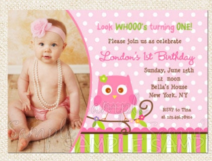 Owl Birthday Party Invitations