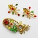 Reserved for Sherri -Vintage Brooch Weiss Floral Design & Clip Earrings