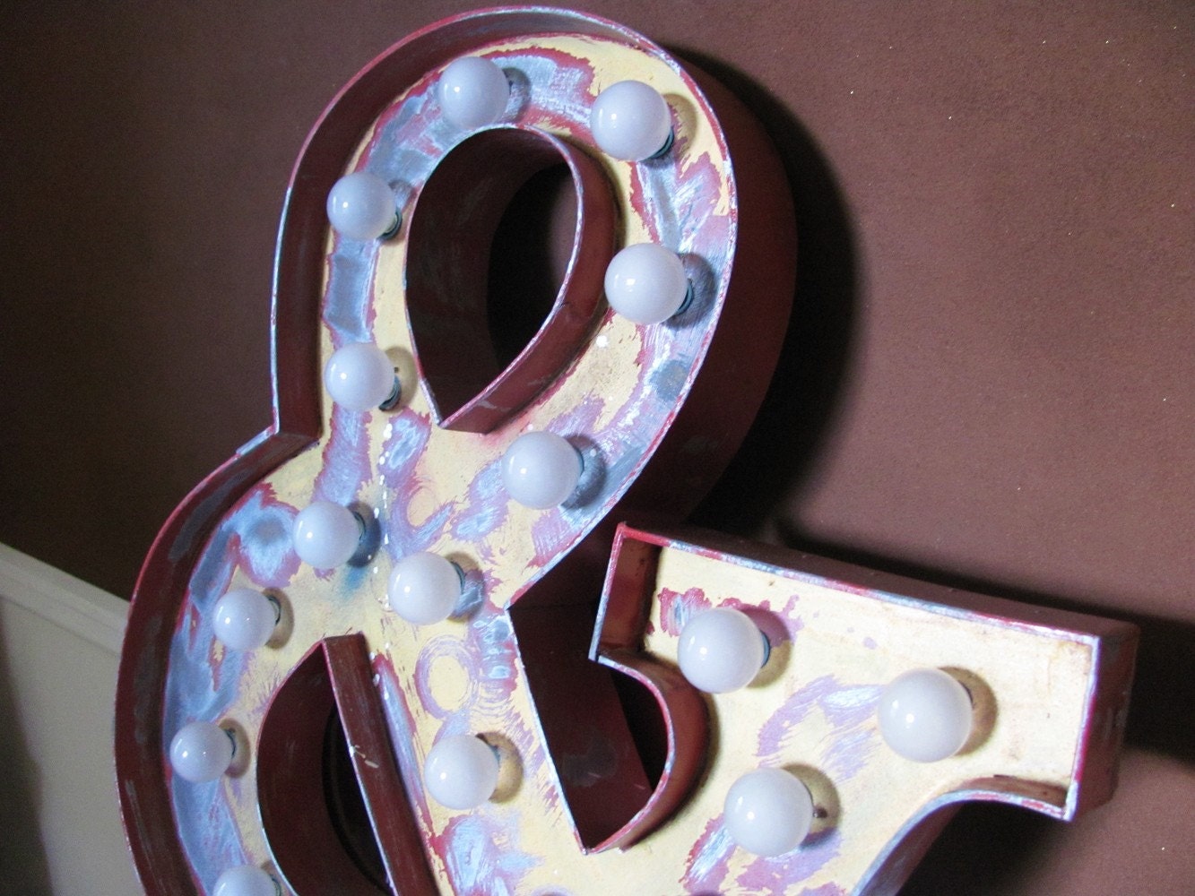 24inch distressed custom light-up marquee letter