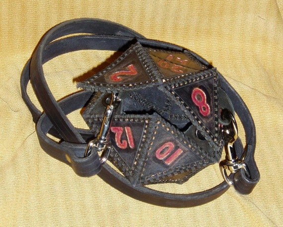 Purse of Holding- Custom Leather D20 with detachable strap