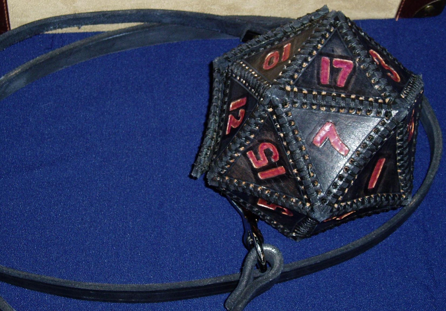 Purse of Holding- Custom Leather D20 with detachable strap