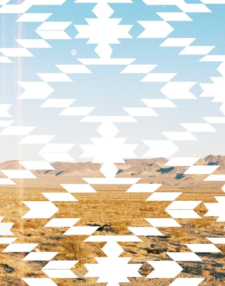 Ikat Desert Poster