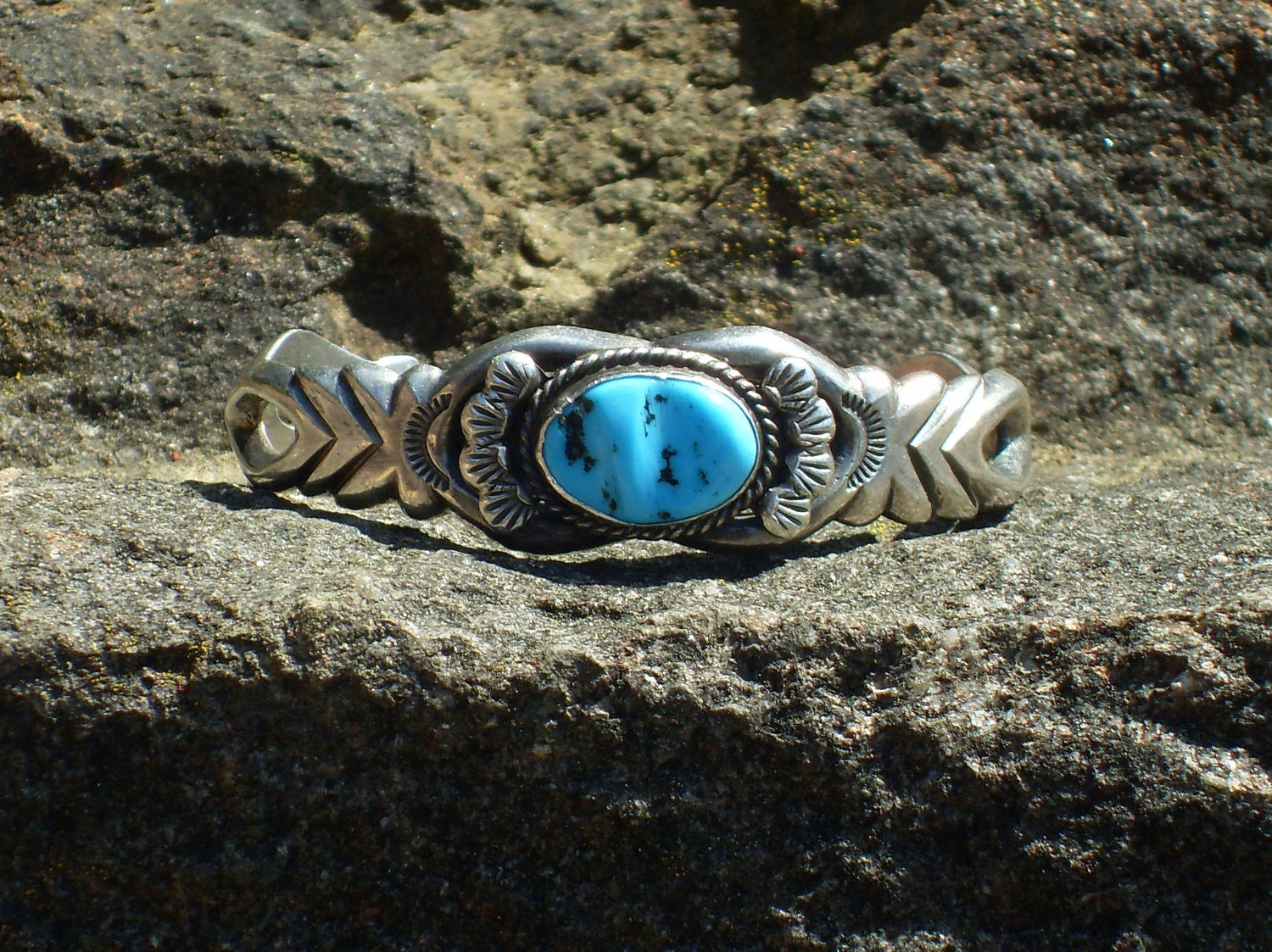 Navajo Sterling Turquoise cuff bracelet