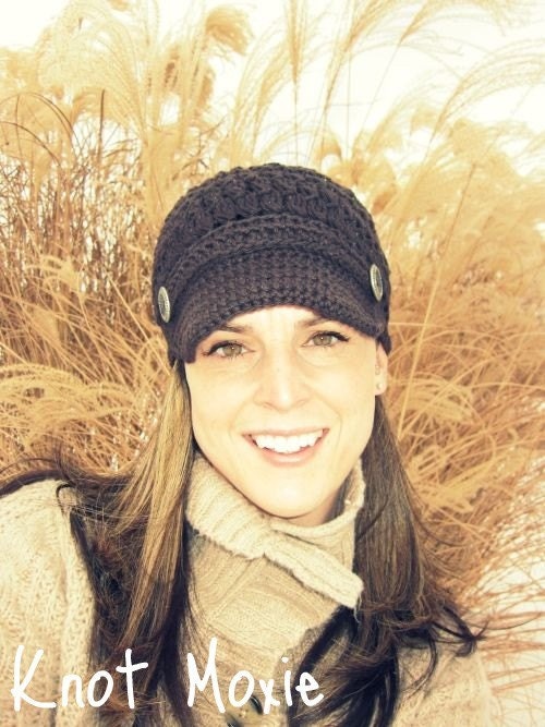 Button Up Newsboy Hat with Visor Brim- Cotton Made to Order white