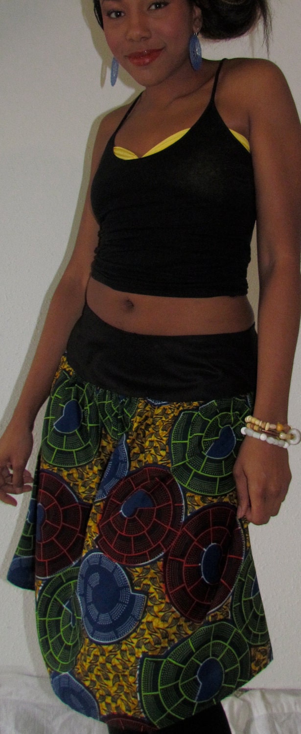 African Print Mix Skirt