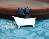 Palm Tree in Clawfoot Tub
