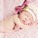 The Sofia Flower Beanie in Dark Rose, Ecru and Olive Green Available in Newborn to Tween Size- MADE TO ORDER