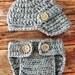 Twins Photography Prop Set in Gray and Hot Pink Available in Newborn to 12 Months- MADE TO ORDER