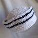 Little Miss Sailor Hat in White and Navy Blue with Matching Ruffle Butt Diaper Cover Available in Newborn to 24 Months Size- MADE TO ORDER