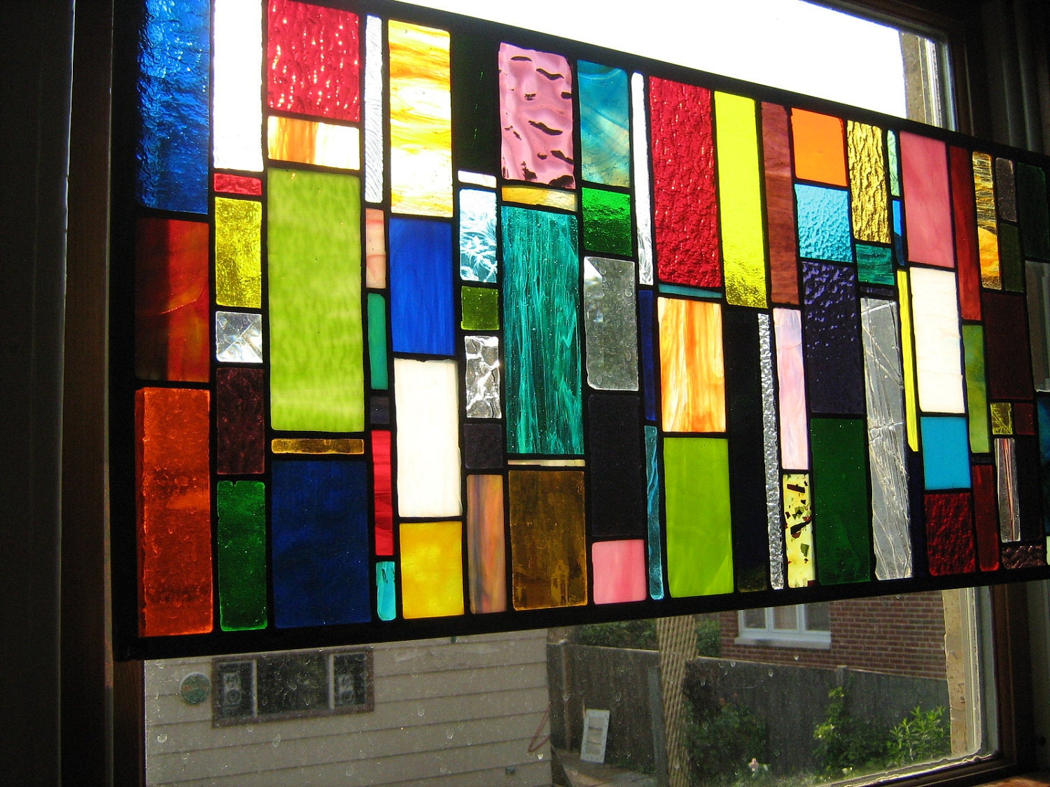 Stained Glass Multi Color and Sparkling Transom...ORDER YOURS TODAY