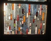 GLASS CURTAINS stained glass panel curtains     no more peeping toms