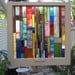 Antique and Repurposed Chicago Bungalow Window with NEW handmade Stained Glass Suncatcher