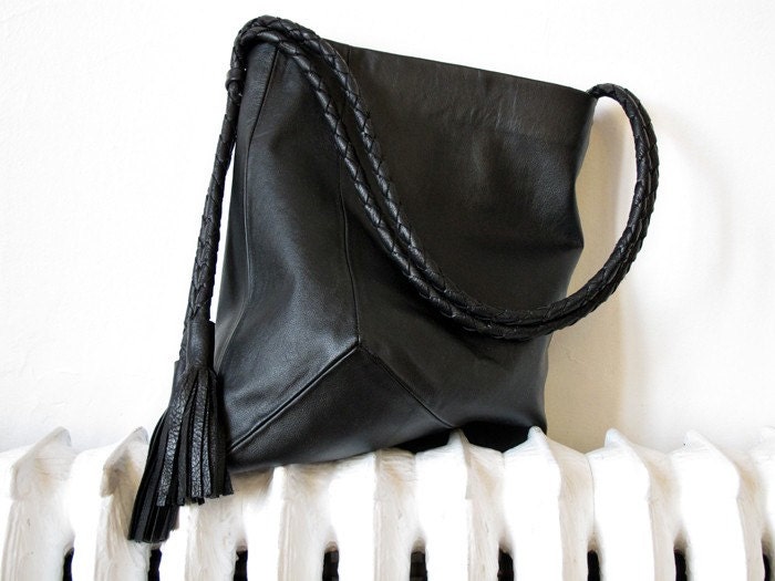 Leather Cubist Tote Bag