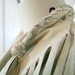 Leather Fringed Scarf - Cream