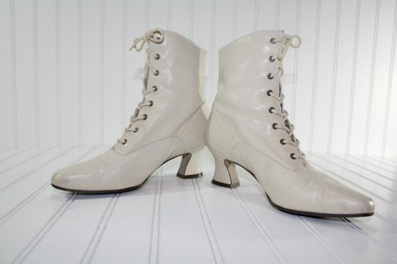 Vintage Granny Boots 80s Size 6.5