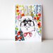 Peeko - Dog in Flowers -  Archival A4 Print from original illustration