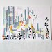 New York Cat - Cat with Pattern - Archival A4 Print from original illustration
