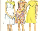 1960s Misses Sheath Dress with Matching Scarf Vintage Sewing Pattern Simplicity 7469 Bust 31.5