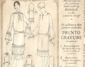1920s Ladies or Misses Slip On Dress, Flapper Dress, Vintage Sewing Pattern, McCall 4539 bust 38" uncut