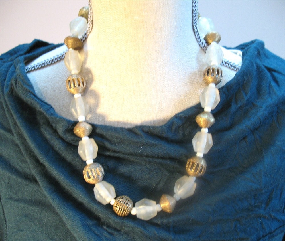 Beautiful African glass and brass